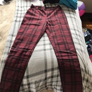 Skinny Plaid Small forever 21 pants